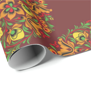 Papier Cadeau Papier d'enveloppement de hohlome russe