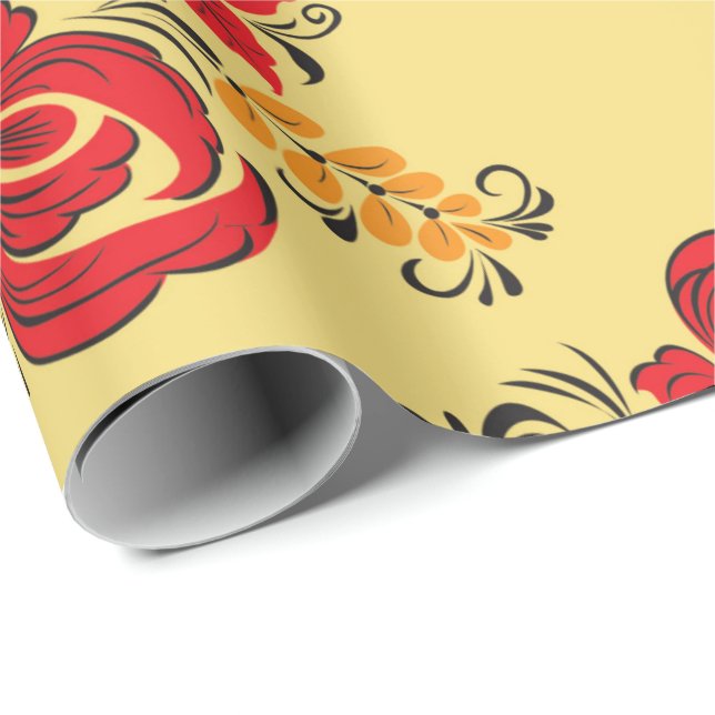 Papier Cadeau Papier d'enveloppement de hohlome russe (Coin rond)