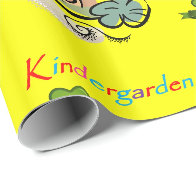 Papier Cadeau Papier d'enveloppement de jardin d'enfants (Coin rond)