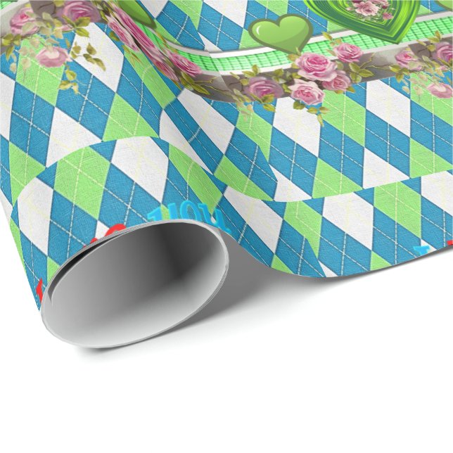 Papier Cadeau Papier d'enveloppement de la fête des mères (Coin rond)
