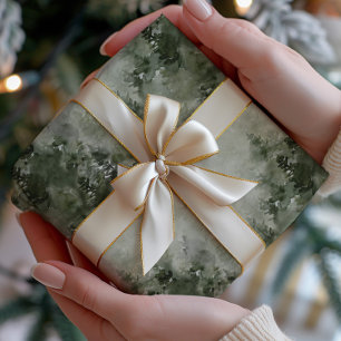 Papier Cadeau Papier d'enveloppement de la forêt d'aquarelle