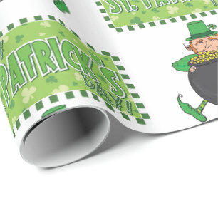 Papier Cadeau Papier d'enveloppement de la Saint-Patrick