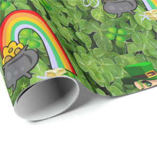 Papier Cadeau Papier d'enveloppement de la Saint-Patrick