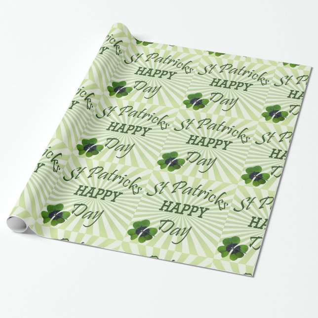 Papier Cadeau Papier d'enveloppement de la Saint-Patrick (Déroulé)