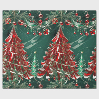 Papier Cadeau Papier d'enveloppement de la scène de Noël en cris