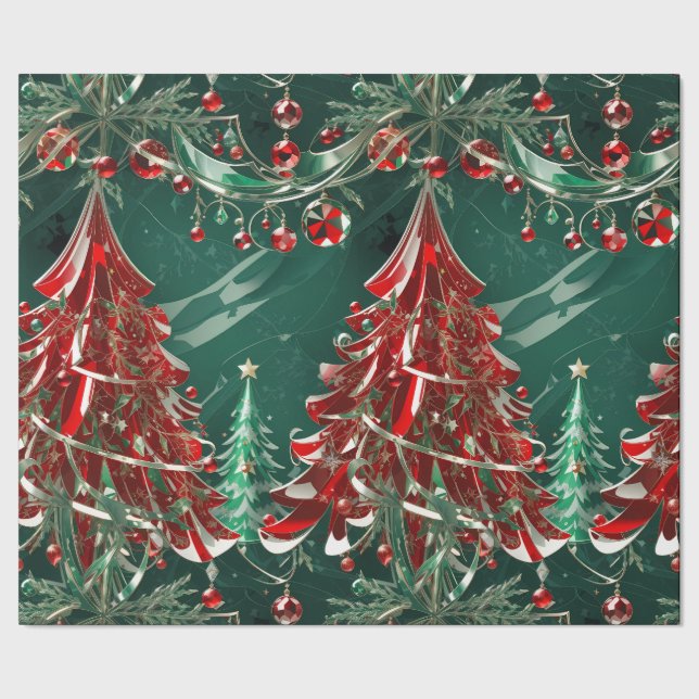 Papier Cadeau Papier d'enveloppement de la scène de Noël en cris (Couture)