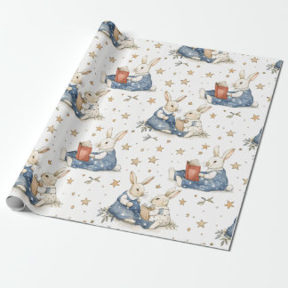 Papier Cadeau Papier d'enveloppement de lapin de l'histoire du l