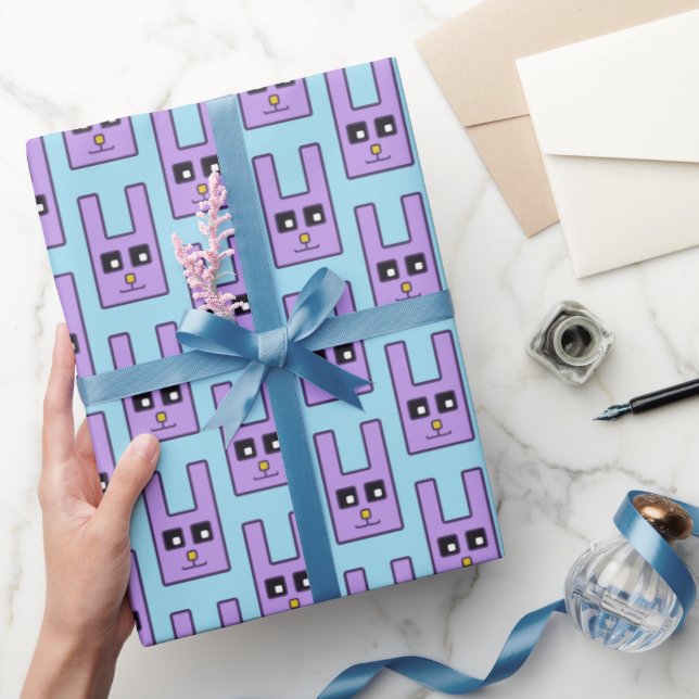 Papier Cadeau Papier d'enveloppement de lapin de Pâques carré (Cadeaux)