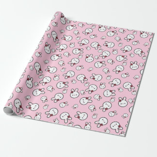 Papier Cadeau Papier d'enveloppement de lapin Kawaii