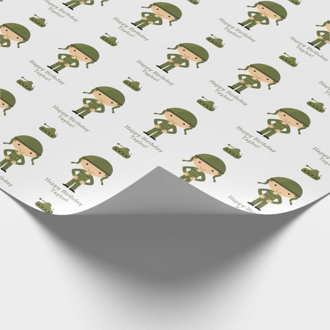 Papier Cadeau Papier d'enveloppement de l'Armée - Enveloppement  (Coin)