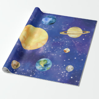 Papier Cadeau Papier d'enveloppement de l'espace de fête d'anniv