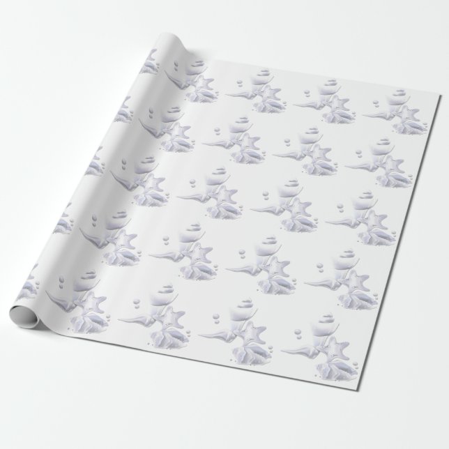 Papier Cadeau Papier d'enveloppement de linge de plage Pearly Se (Déroulé)