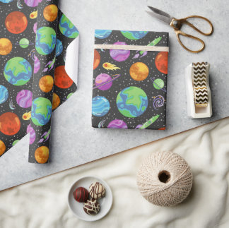 Papier Cadeau Papier d'enveloppement de l'odyssée spatiale