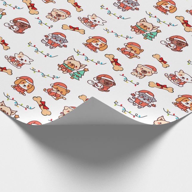 Papier Cadeau Papier d'enveloppement de marionnettes de Noël mig (Coin)