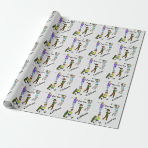 Papier Cadeau Papier d'enveloppement de mi-tee pour les golfeurs