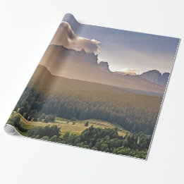 Papier Cadeau Papier d'enveloppement de montagne peint