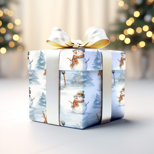Papier Cadeau Papier d'enveloppement de neige hivernal (Créateur téléchargé)