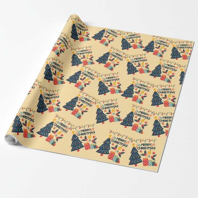 Papier Cadeau Papier d'enveloppement de Noël (Déroulé)