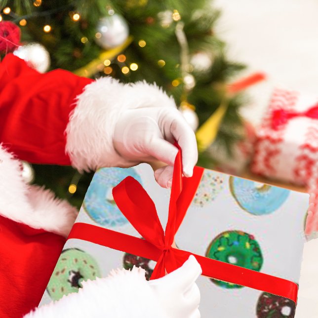 Papier Cadeau Papier d'enveloppement de Noël à la beigne (Créateur téléchargé)