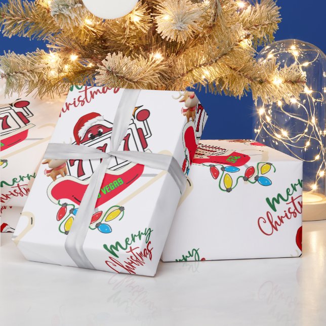 Papier Cadeau Papier d'enveloppement de Noël à Las Vegas (Vacances)