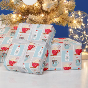 Papier Cadeau Papier d'enveloppement de Noël à l'ours polaire et