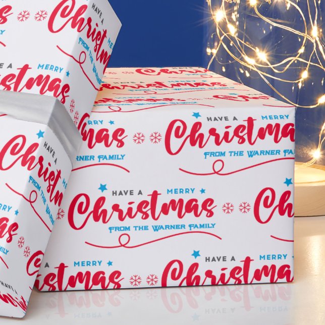Papier Cadeau Papier d'enveloppement de Noël - Ajouter un nom pe (Créateur téléchargé)