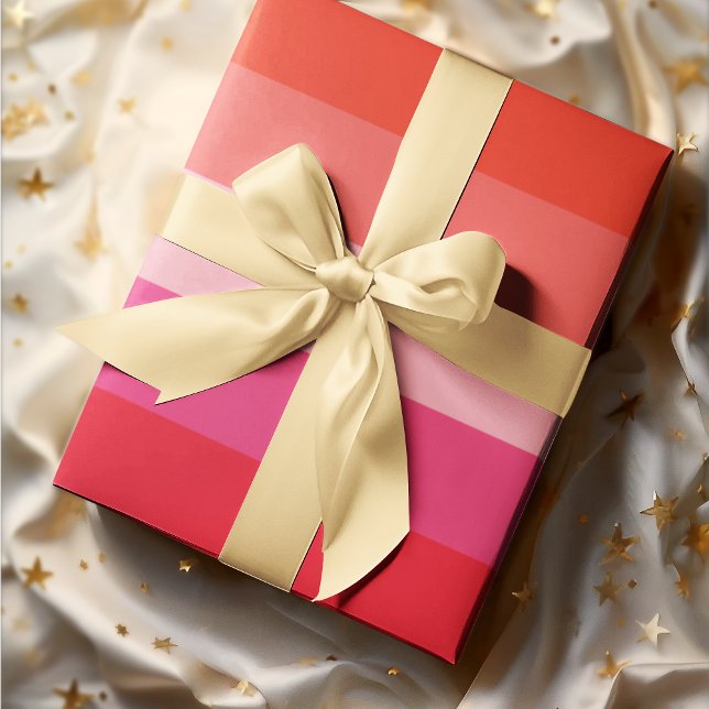 Papier Cadeau Papier d'enveloppement de Noël Cheer Red Stripes (Créateur téléchargé)