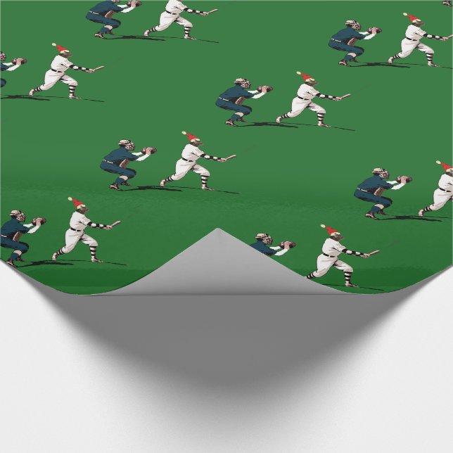 Papier Cadeau Papier d'enveloppement de Noël de baseball (Coin)