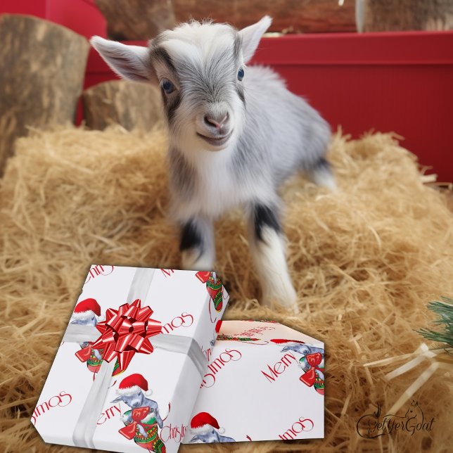 Papier Cadeau Papier d'enveloppement de Noël de chèvre de bébé (Créateur téléchargé)