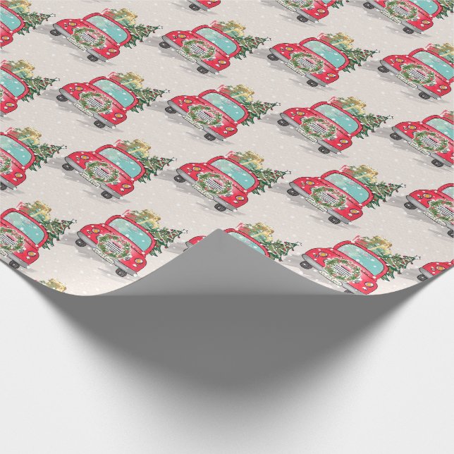 Papier Cadeau Papier d'enveloppement de Noël de la voiture Santa (Coin)