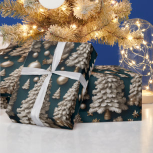 Papier Cadeau Papier d'enveloppement de Noël de luxe doré