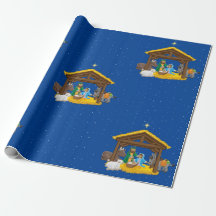 Papier d'enveloppement de Noël de Nativité