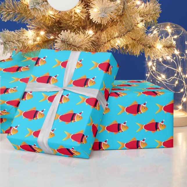 Papier Cadeau Papier d'enveloppement de Noël de Père Noël Goldfi (Vacances)