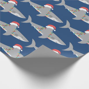 Papier Cadeau Papier d'enveloppement de Noël de requin drôle