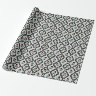 Papier Cadeau Papier d'enveloppement de Noël des cloches d'argen