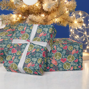 Papier Cadeau Papier d'enveloppement de Noël des signes de paix