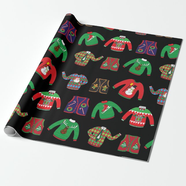 Papier Cadeau Papier d'enveloppement de Noël doux (Déroulé)
