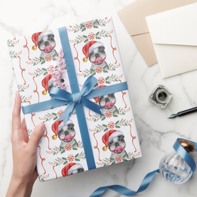 Papier Cadeau Papier d'enveloppement de Noël du chien Terrier de (Cadeaux)