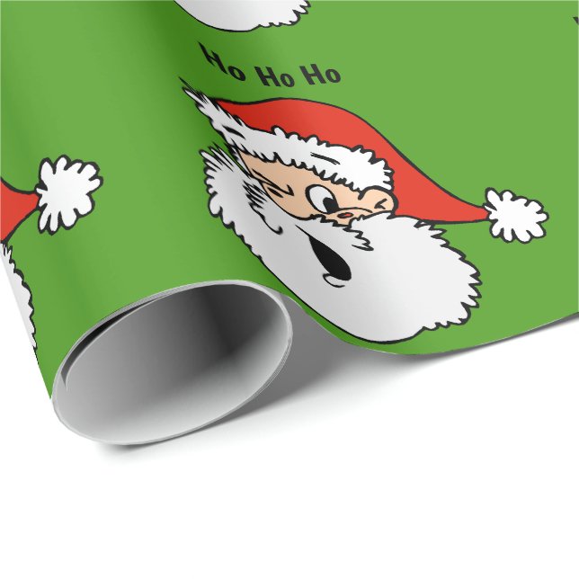 Papier Cadeau Papier d'enveloppement de Noël du Père Noël (Coin rond)