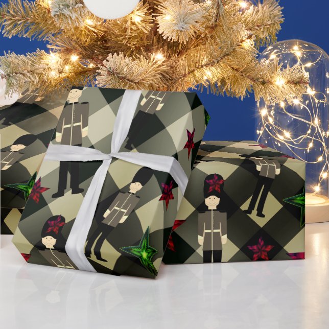 Papier Cadeau Papier d'enveloppement de Noël du soldat britanniq (Vacances)
