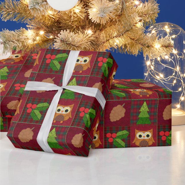 Papier Cadeau Papier d'enveloppement de Noël en bois (Vacances)