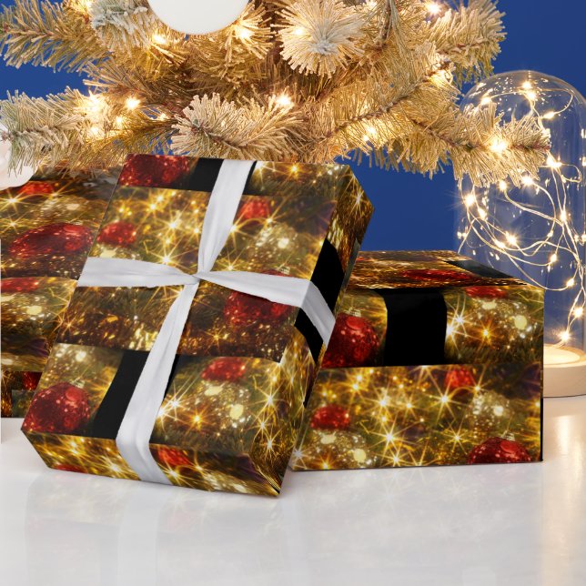 Papier Cadeau Papier d'enveloppement de Noël étincelant (Vacances)