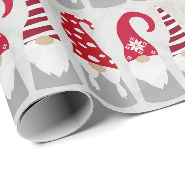 Papier Cadeau Papier d'enveloppement de Noël - Gnomes dans une r (Coin rond)