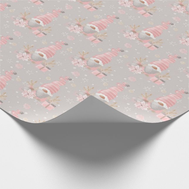 Papier Cadeau Papier d'enveloppement de Noël Gnomes mignonnes (Coin)