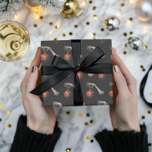 Papier d'enveloppement de Noël gothique Vacances é