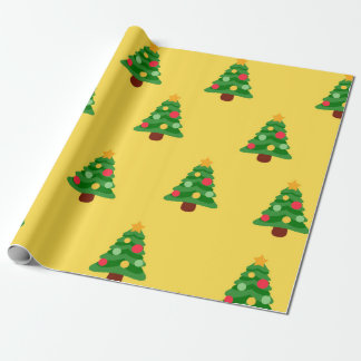 Papier Cadeau Papier d'enveloppement de Noël jaune