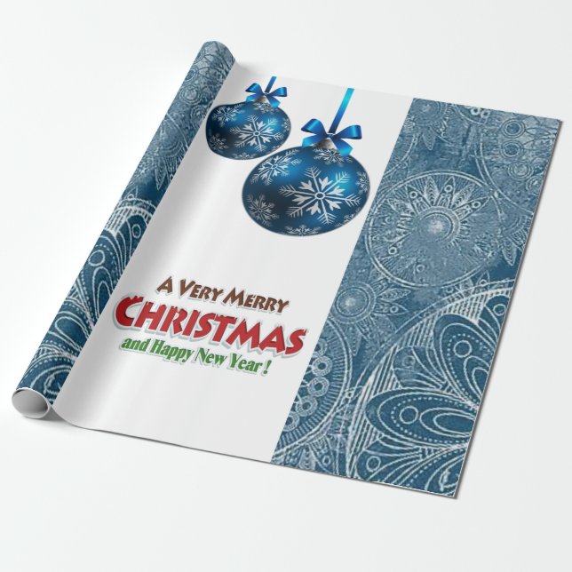 Papier Cadeau Papier d'enveloppement de Noël Joyeux Noël (Déroulé)