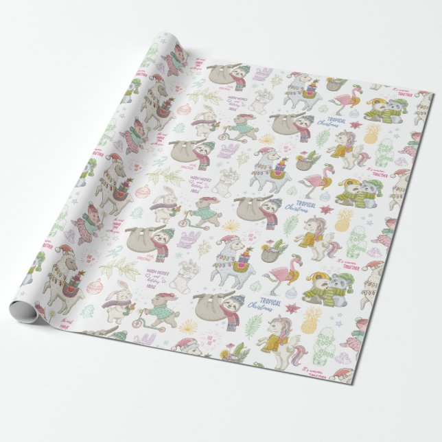 Papier Cadeau Papier d'enveloppement de Noël mignon (Déroulé)