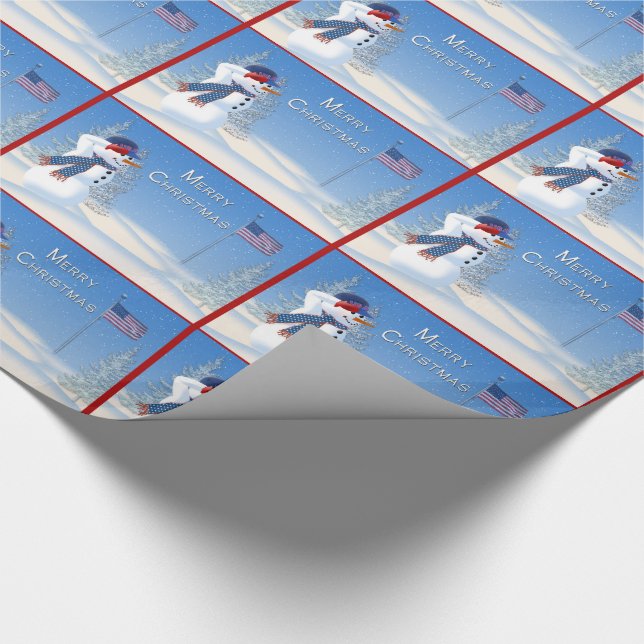 Papier Cadeau Papier d'enveloppement de Noël patriotique - Salut (Coin)