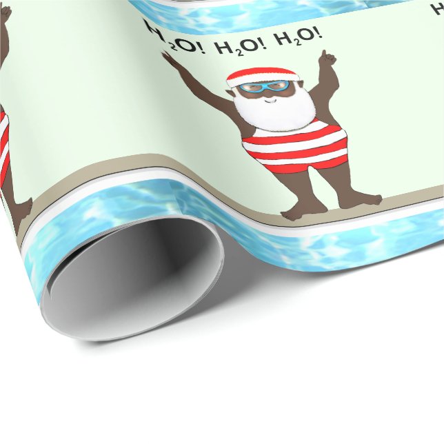 Papier Cadeau Papier d'enveloppement de Noël Père Noël (Coin rond)